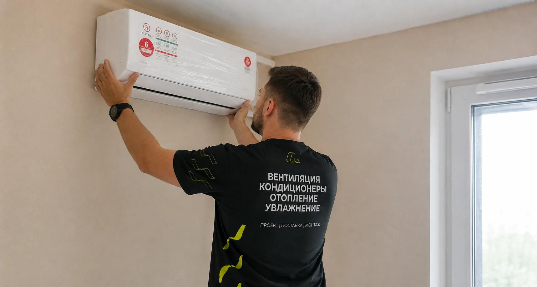 Монтаж настенного кондиционера