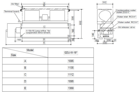 General Climate GDU-W-16DR / Фанкойлы