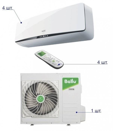 Ballu B4OI-FM 36H N1/BSEI-09H N1*4шт / Кондиционеры