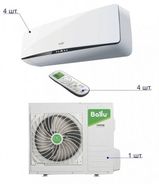 Ballu B4OI-FM 36H N1/BSEI-09H N1*4шт / Кондиционеры